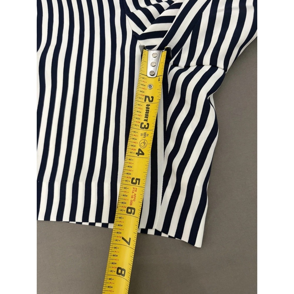 Lauren Ralph Lauren Size 12W Shorts Blue/white Stripe Lined Zip Beachy - Picture 6 of 8